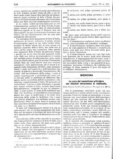 Supplemento al policlinico periodico di medicina, chirurgia ed igiene