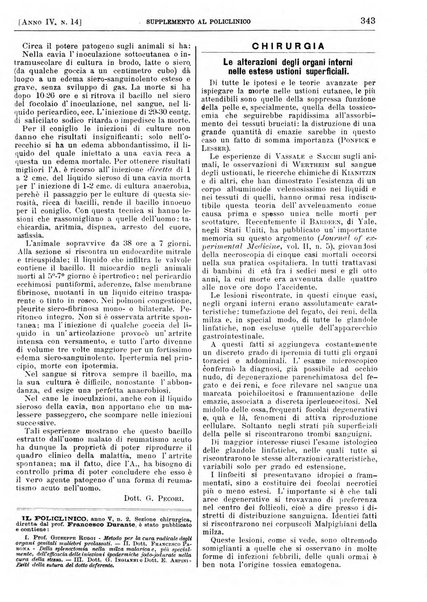 Supplemento al policlinico periodico di medicina, chirurgia ed igiene