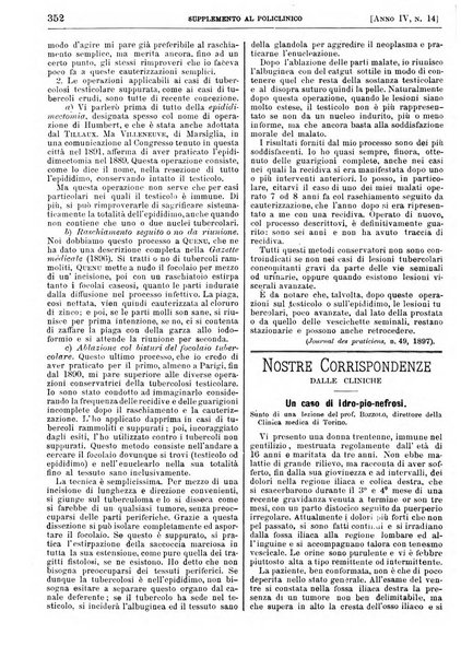 Supplemento al policlinico periodico di medicina, chirurgia ed igiene