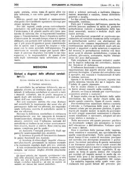 Supplemento al policlinico periodico di medicina, chirurgia ed igiene