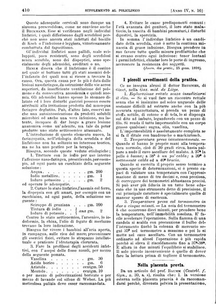 Supplemento al policlinico periodico di medicina, chirurgia ed igiene