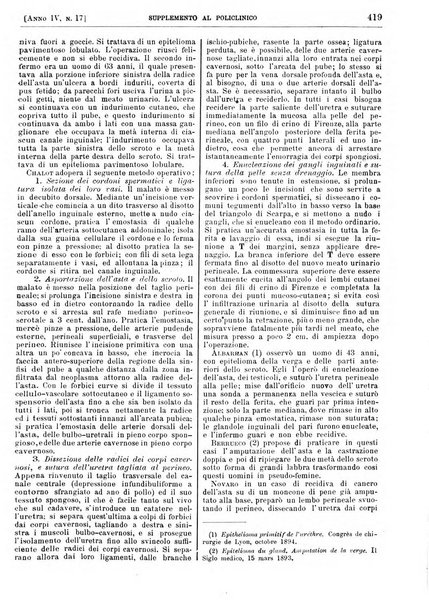 Supplemento al policlinico periodico di medicina, chirurgia ed igiene