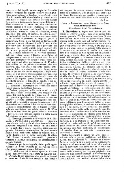 Supplemento al policlinico periodico di medicina, chirurgia ed igiene