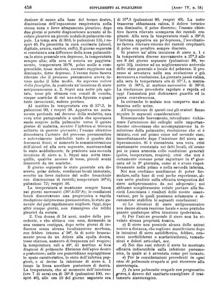 Supplemento al policlinico periodico di medicina, chirurgia ed igiene