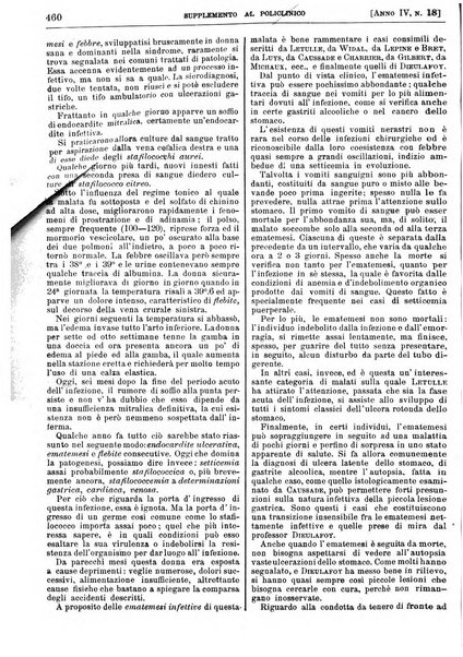 Supplemento al policlinico periodico di medicina, chirurgia ed igiene