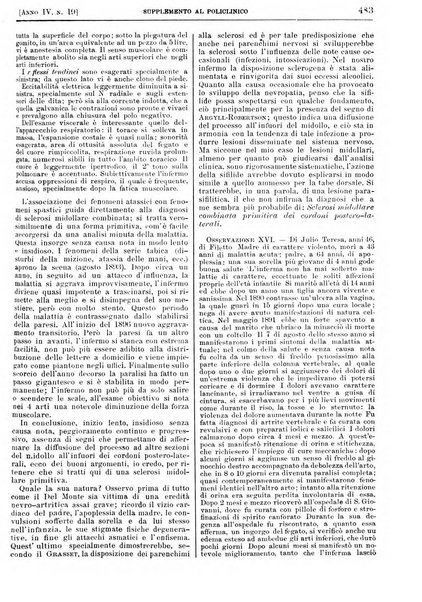 Supplemento al policlinico periodico di medicina, chirurgia ed igiene