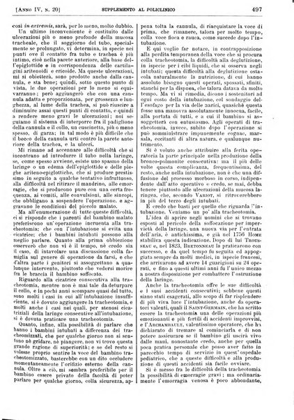 Supplemento al policlinico periodico di medicina, chirurgia ed igiene