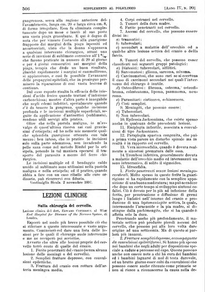 Supplemento al policlinico periodico di medicina, chirurgia ed igiene