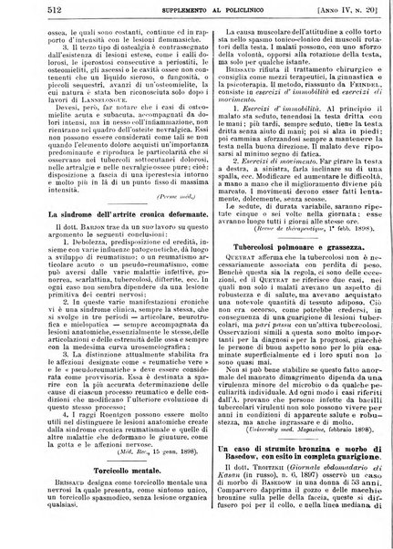 Supplemento al policlinico periodico di medicina, chirurgia ed igiene