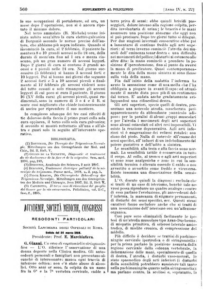 Supplemento al policlinico periodico di medicina, chirurgia ed igiene