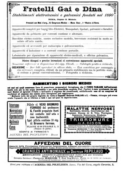 Supplemento al policlinico periodico di medicina, chirurgia ed igiene