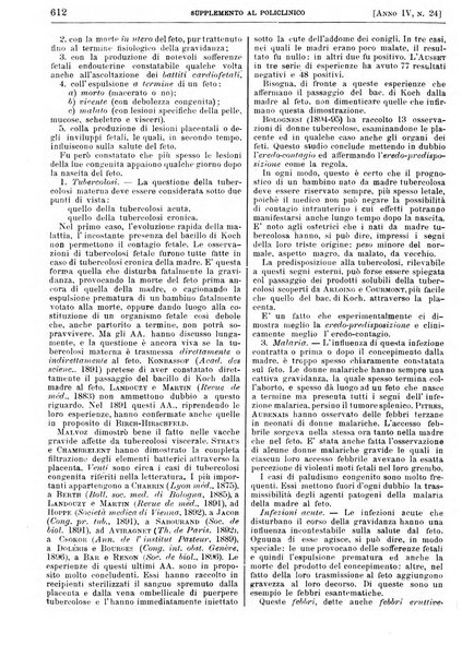 Supplemento al policlinico periodico di medicina, chirurgia ed igiene