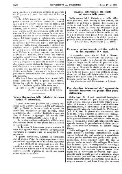 Supplemento al policlinico periodico di medicina, chirurgia ed igiene