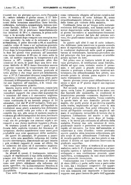 Supplemento al policlinico periodico di medicina, chirurgia ed igiene