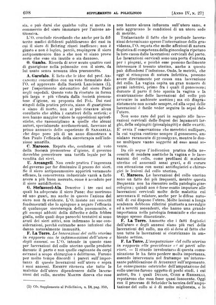 Supplemento al policlinico periodico di medicina, chirurgia ed igiene