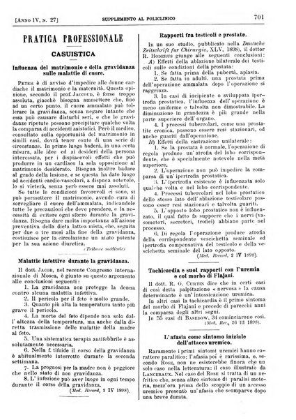 Supplemento al policlinico periodico di medicina, chirurgia ed igiene