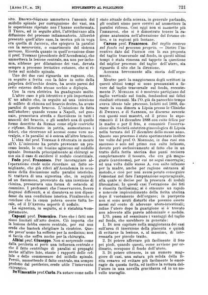 Supplemento al policlinico periodico di medicina, chirurgia ed igiene