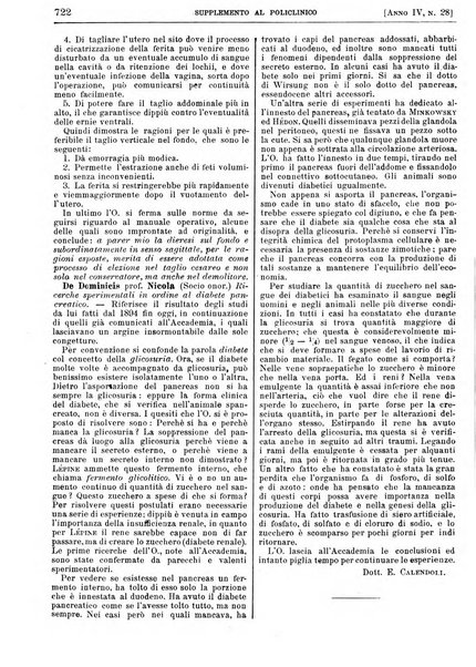 Supplemento al policlinico periodico di medicina, chirurgia ed igiene