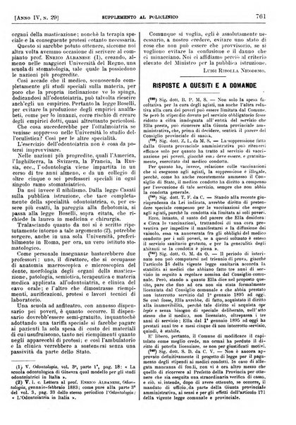 Supplemento al policlinico periodico di medicina, chirurgia ed igiene