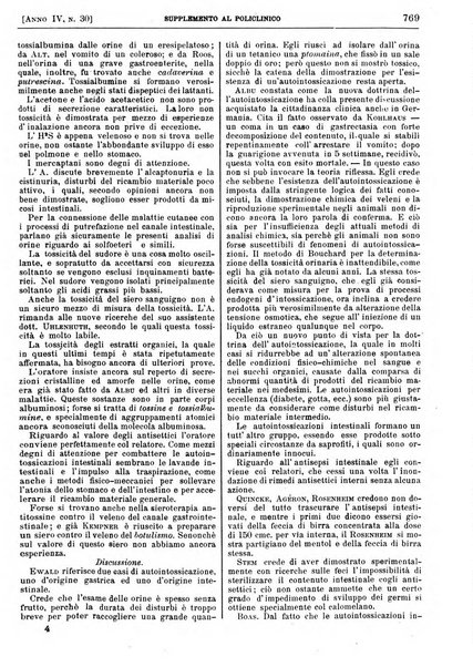 Supplemento al policlinico periodico di medicina, chirurgia ed igiene