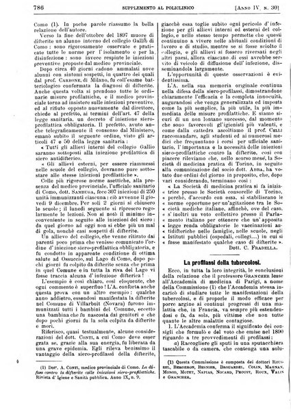 Supplemento al policlinico periodico di medicina, chirurgia ed igiene