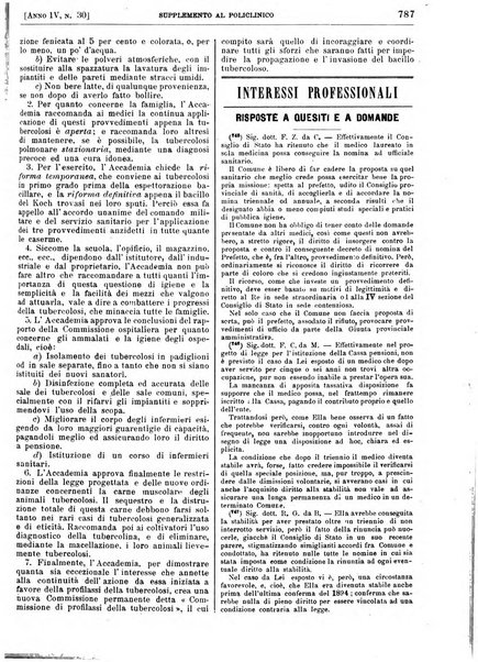 Supplemento al policlinico periodico di medicina, chirurgia ed igiene