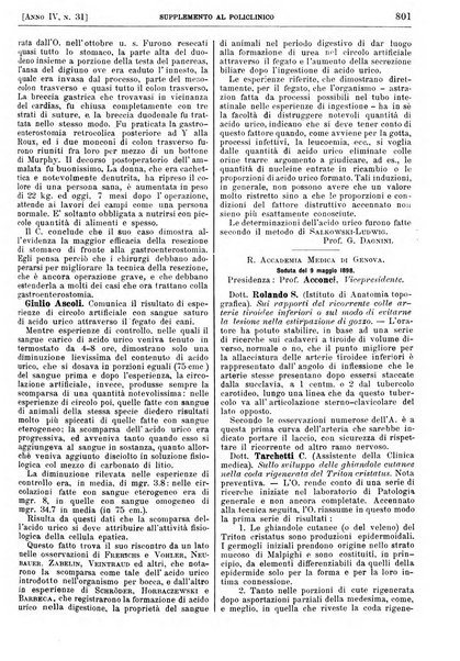 Supplemento al policlinico periodico di medicina, chirurgia ed igiene