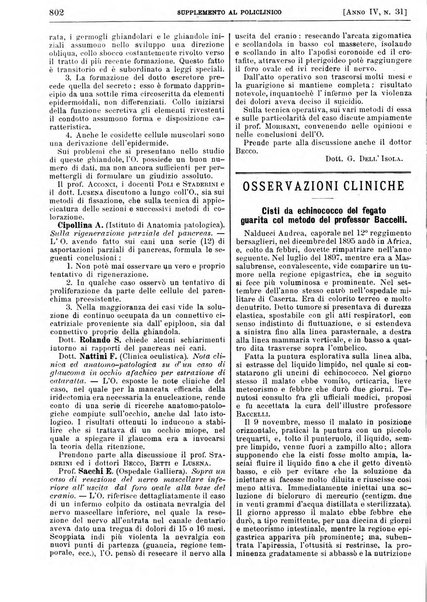 Supplemento al policlinico periodico di medicina, chirurgia ed igiene