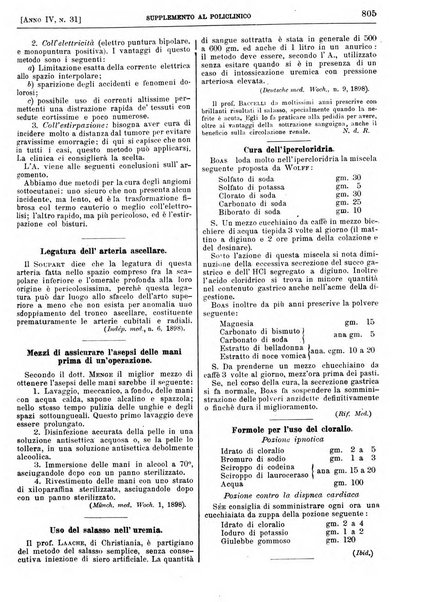 Supplemento al policlinico periodico di medicina, chirurgia ed igiene