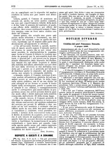 Supplemento al policlinico periodico di medicina, chirurgia ed igiene