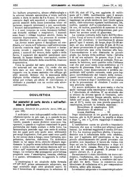 Supplemento al policlinico periodico di medicina, chirurgia ed igiene