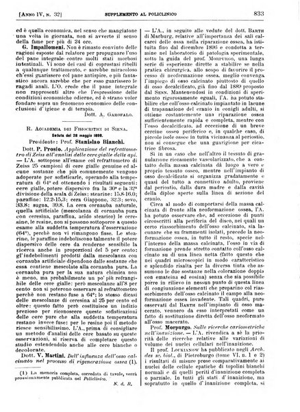 Supplemento al policlinico periodico di medicina, chirurgia ed igiene