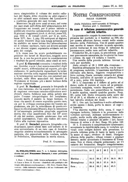 Supplemento al policlinico periodico di medicina, chirurgia ed igiene