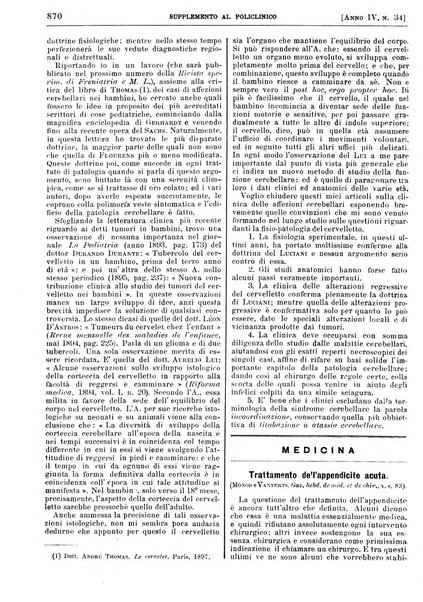 Supplemento al policlinico periodico di medicina, chirurgia ed igiene