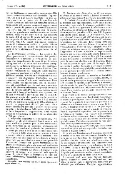 Supplemento al policlinico periodico di medicina, chirurgia ed igiene