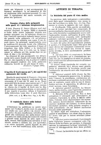 Supplemento al policlinico periodico di medicina, chirurgia ed igiene