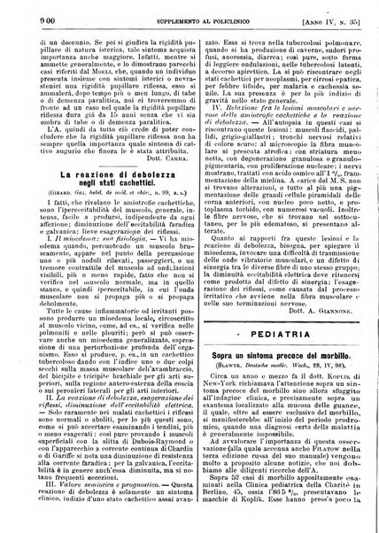 Supplemento al policlinico periodico di medicina, chirurgia ed igiene