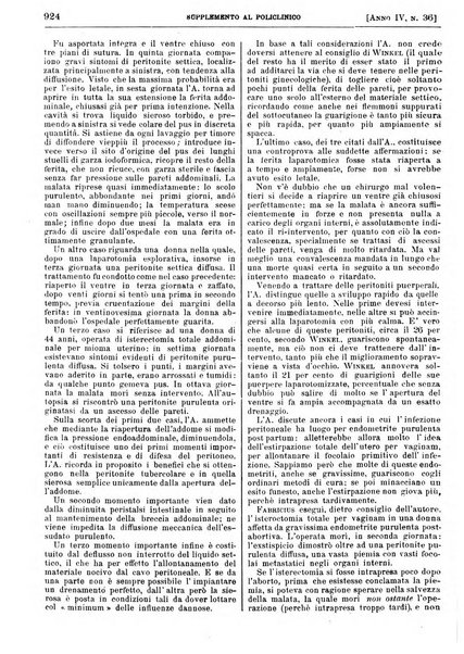 Supplemento al policlinico periodico di medicina, chirurgia ed igiene