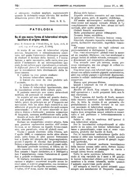 Supplemento al policlinico periodico di medicina, chirurgia ed igiene