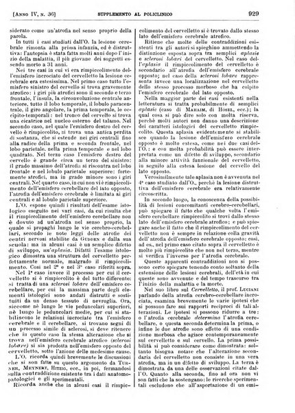 Supplemento al policlinico periodico di medicina, chirurgia ed igiene