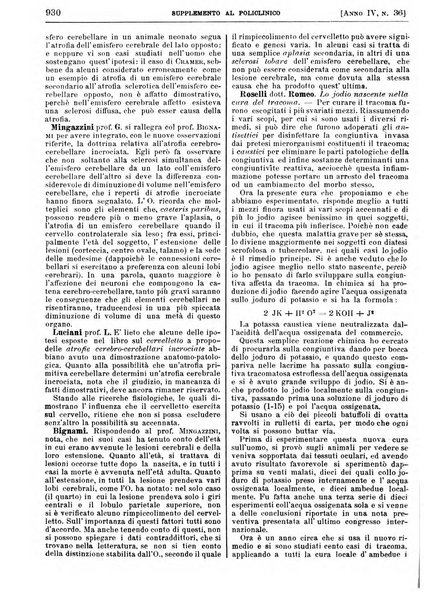 Supplemento al policlinico periodico di medicina, chirurgia ed igiene