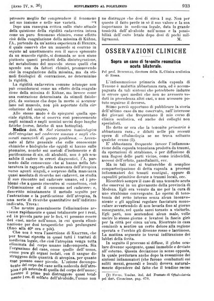 Supplemento al policlinico periodico di medicina, chirurgia ed igiene