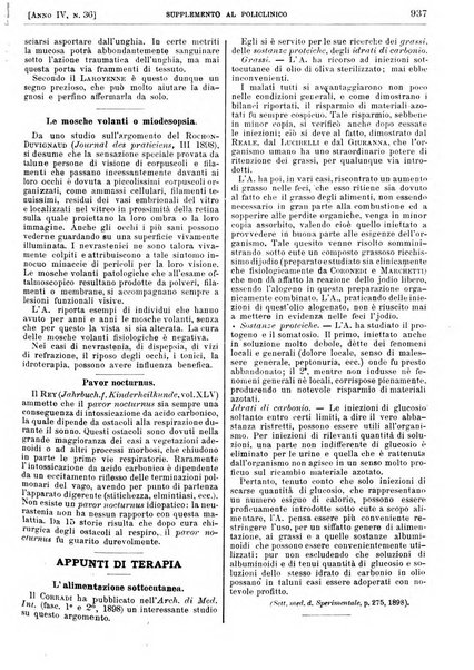 Supplemento al policlinico periodico di medicina, chirurgia ed igiene