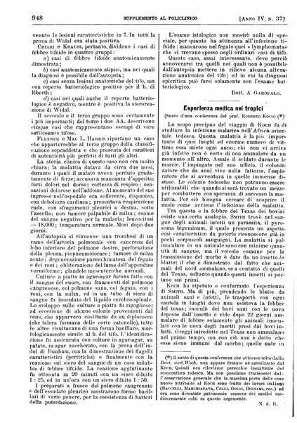 Supplemento al policlinico periodico di medicina, chirurgia ed igiene