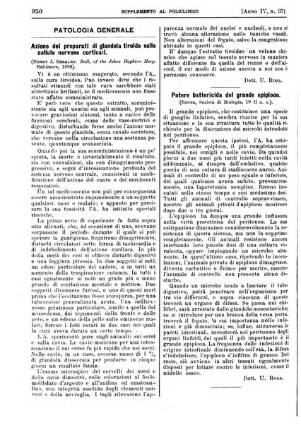 Supplemento al policlinico periodico di medicina, chirurgia ed igiene