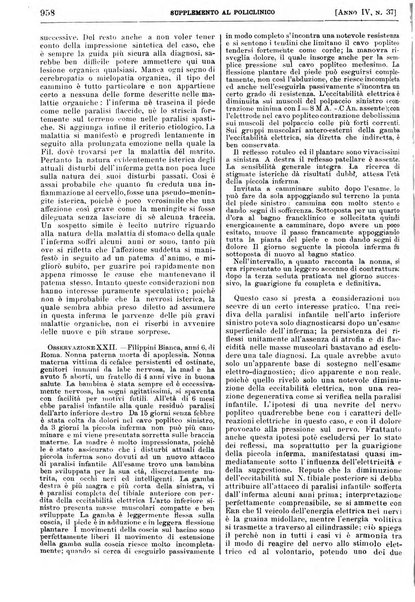 Supplemento al policlinico periodico di medicina, chirurgia ed igiene