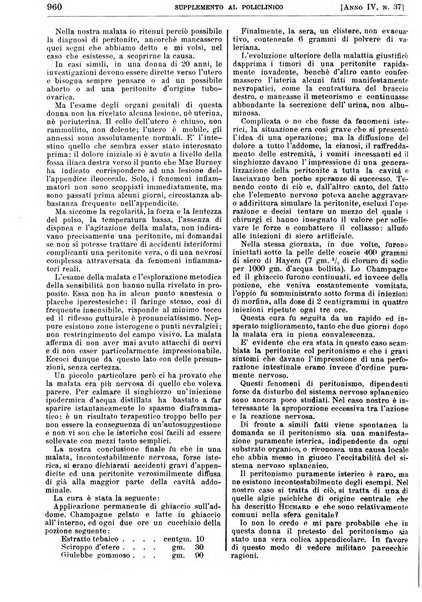 Supplemento al policlinico periodico di medicina, chirurgia ed igiene