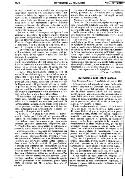 Supplemento al policlinico periodico di medicina, chirurgia ed igiene