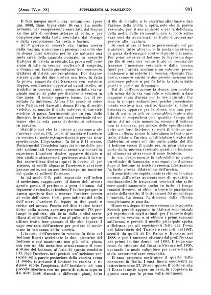 Supplemento al policlinico periodico di medicina, chirurgia ed igiene