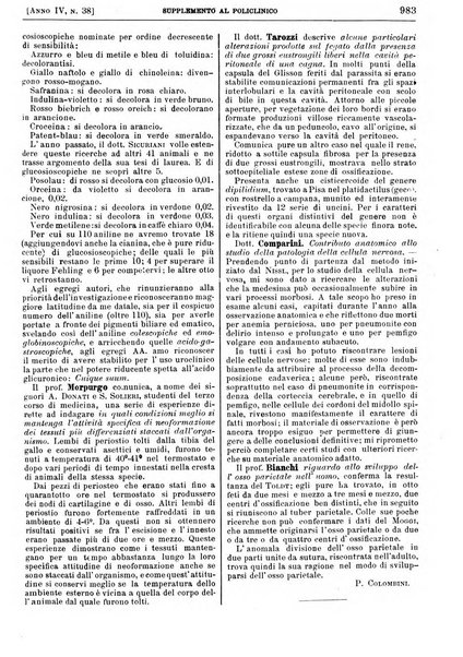 Supplemento al policlinico periodico di medicina, chirurgia ed igiene